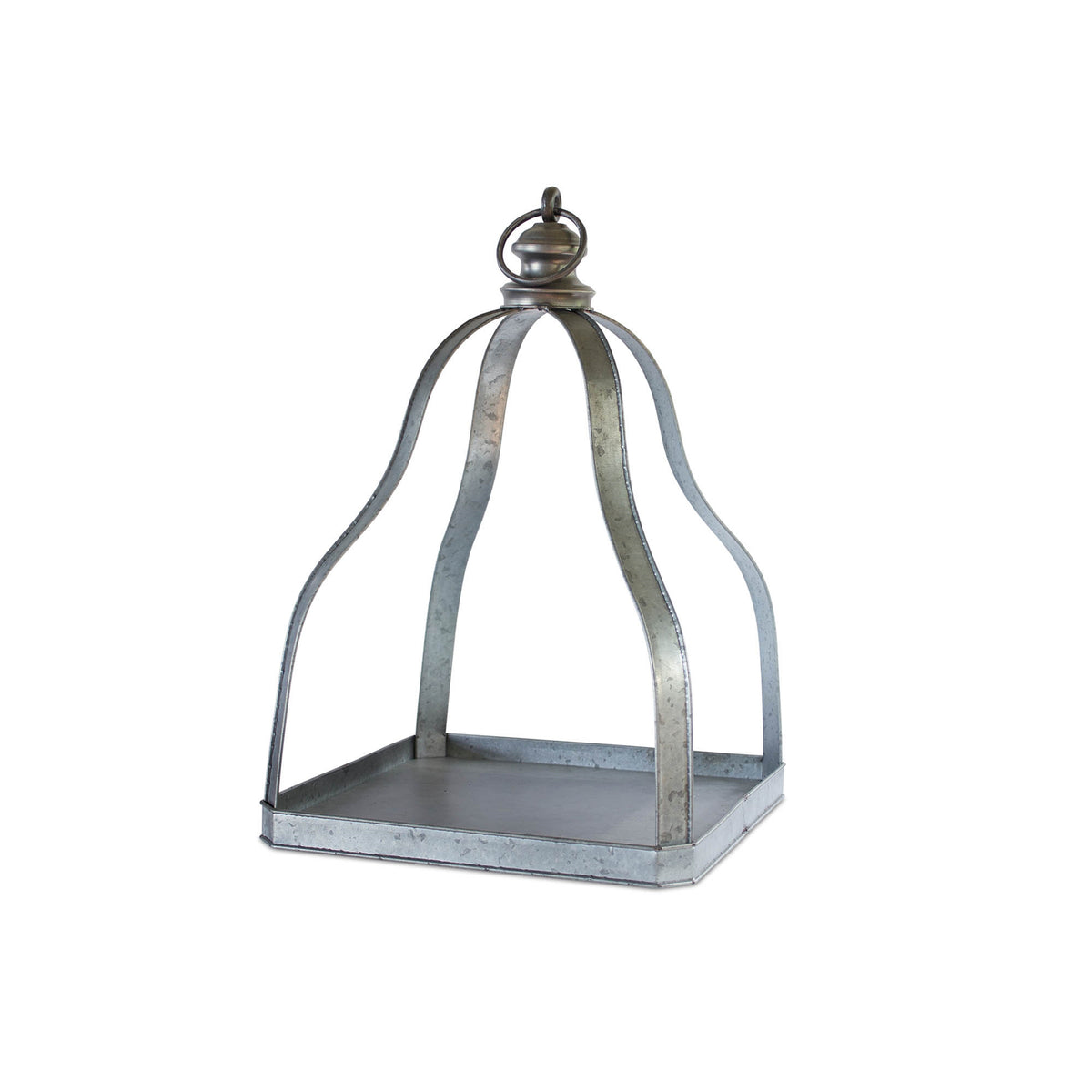 Galvanized Metal Lantern with Open Design (Set of 2) — additional view