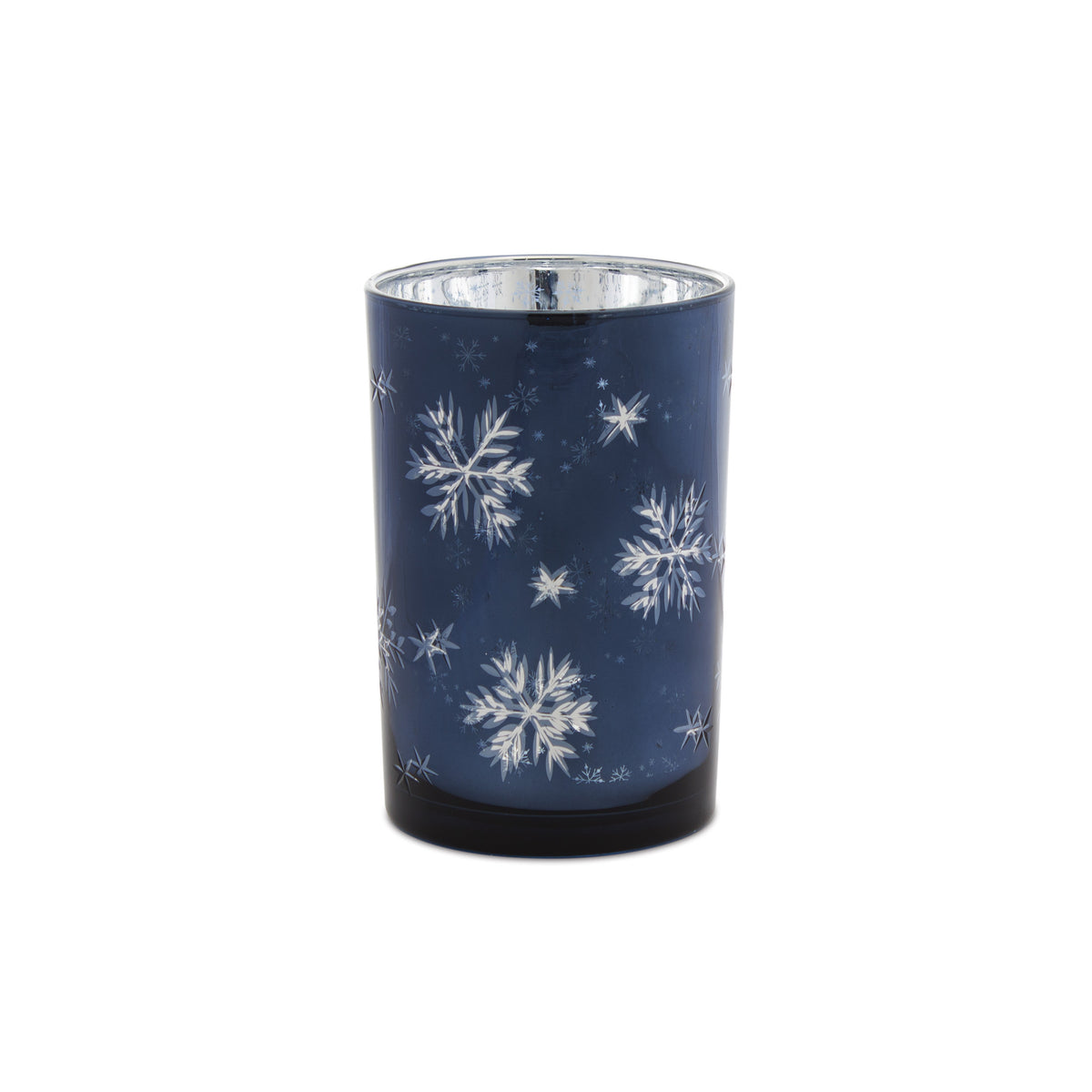 Frosted Votive Candle Holder with Snowflake Design (Set of 2) — additional view