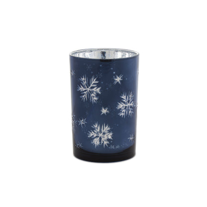 Frosted Votive Candle Holder with Snowflake Design (Set of 2) — additional view