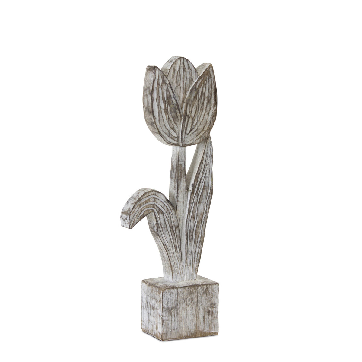 White Washed Potted Floral Sculpture (Set of 3) — additional view