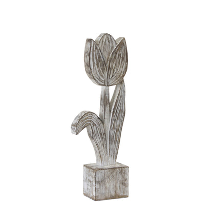White Washed Potted Floral Sculpture (Set of 3) — additional view