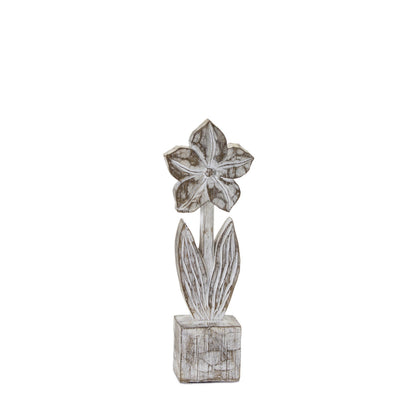 White Washed Potted Floral Sculpture (Set of 3) — additional view