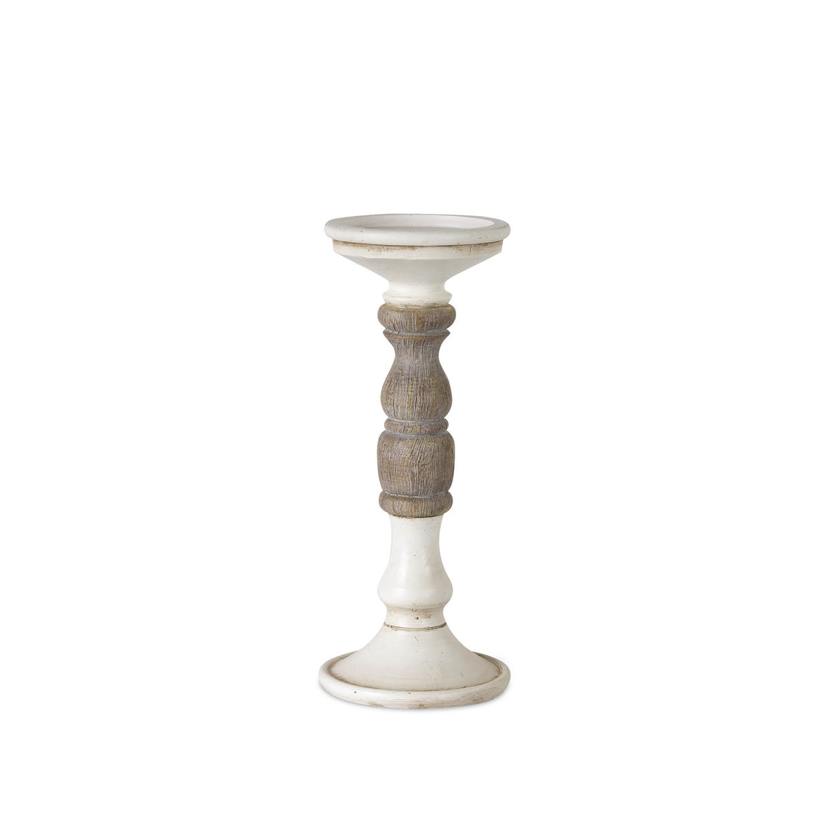 Ivory Candle Holder with Wood Accent (Set of 3) — additional view