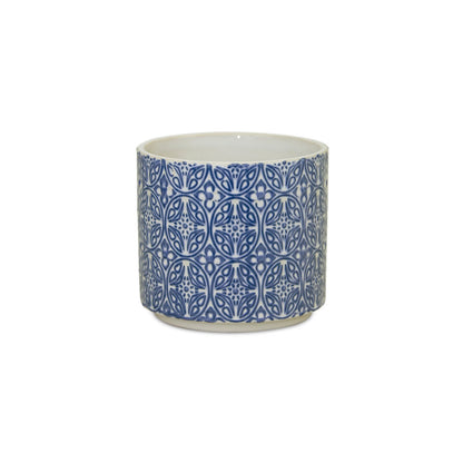 Ornamental Blue and White Ceramic Pot (Set of 2) — additional view