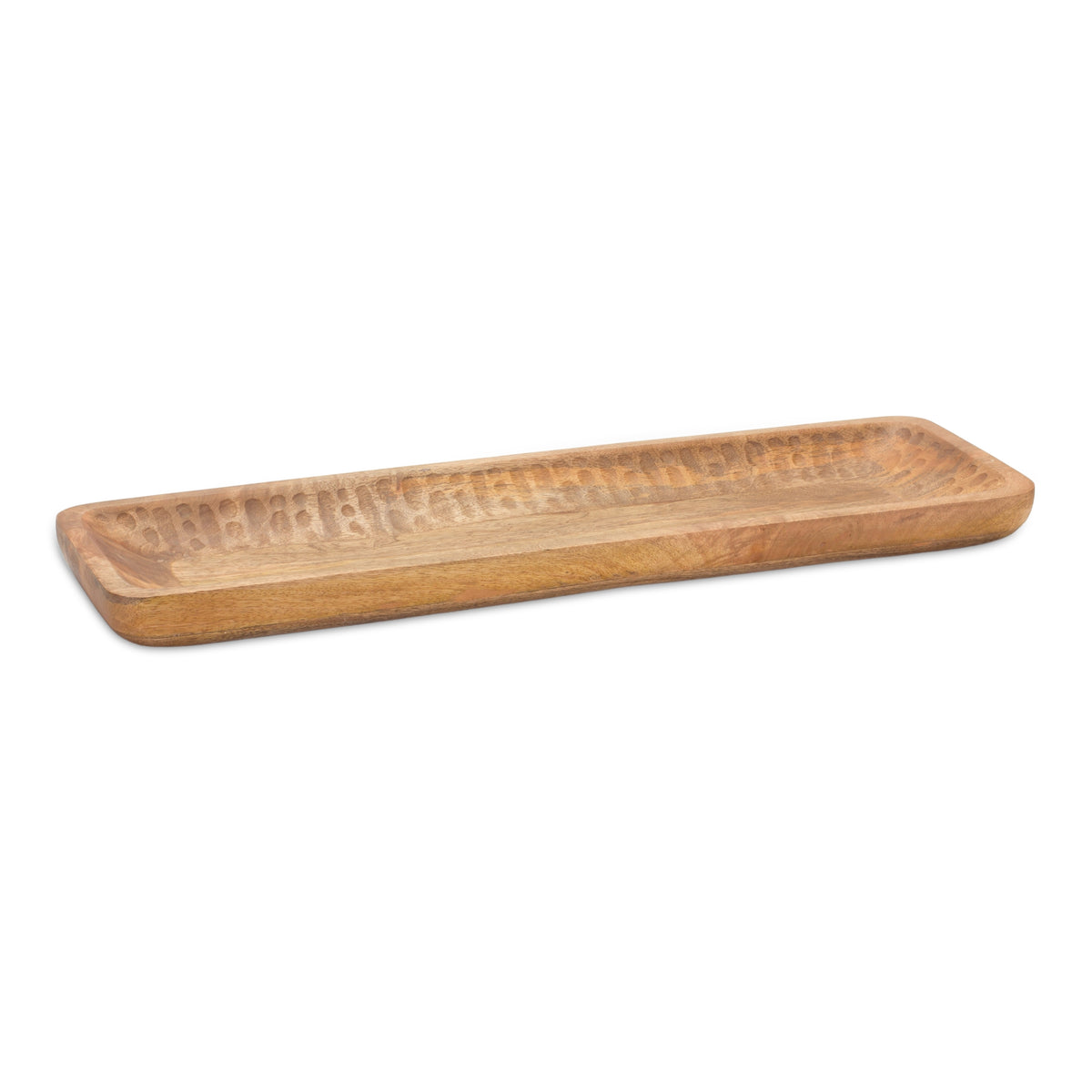 Natural Mango Wood Dough Bowl Tray (Set of 2) — additional view