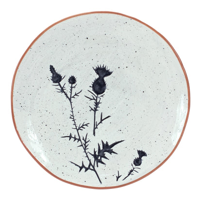 Rustic Thistle Etched Plate with Speckled Finish (Set of 4) — additional view