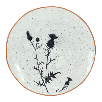 Rustic Thistle Etched Plate with Speckled Finish (Set of 4) — additional view