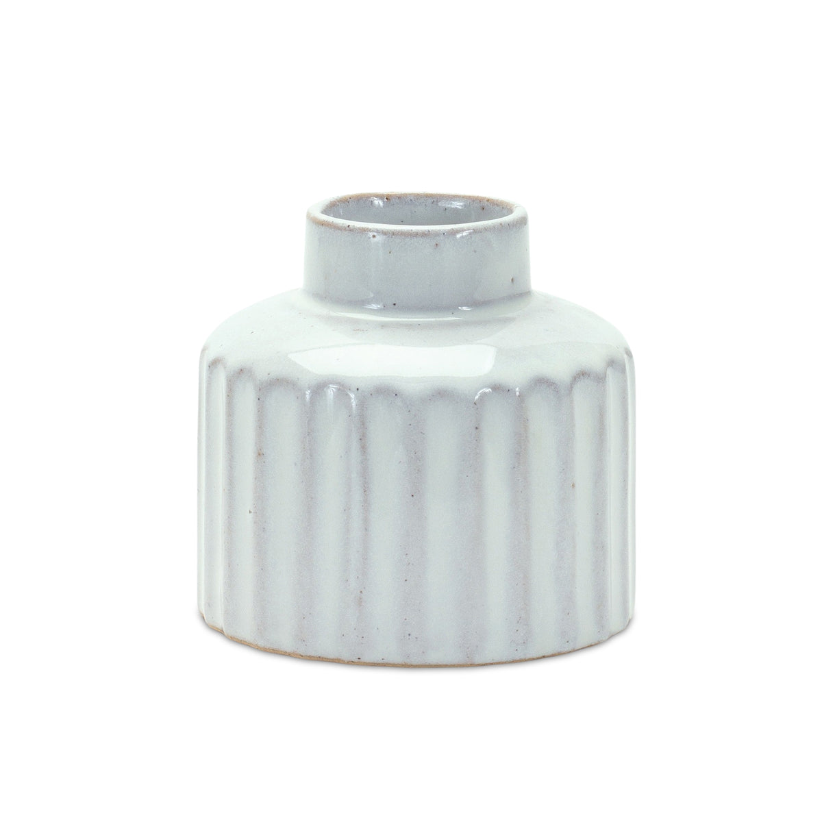 Ribbed Porcelain Vase with Washed Finish (Set of 2) — additional view