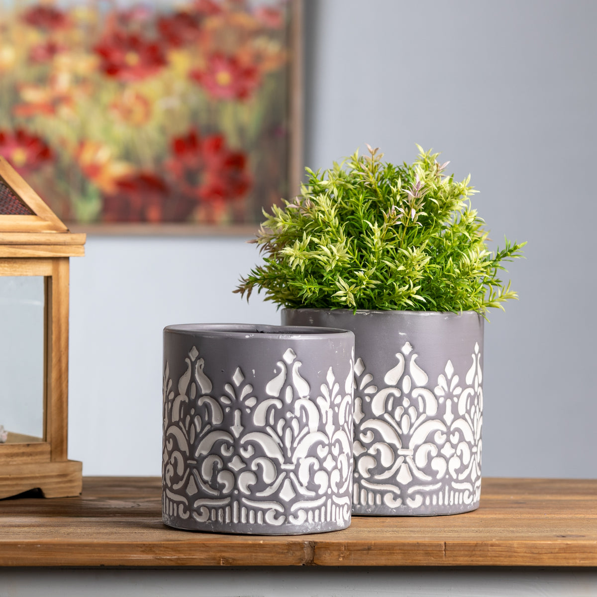 Ornate Metal Planter (Set of 2) — additional view