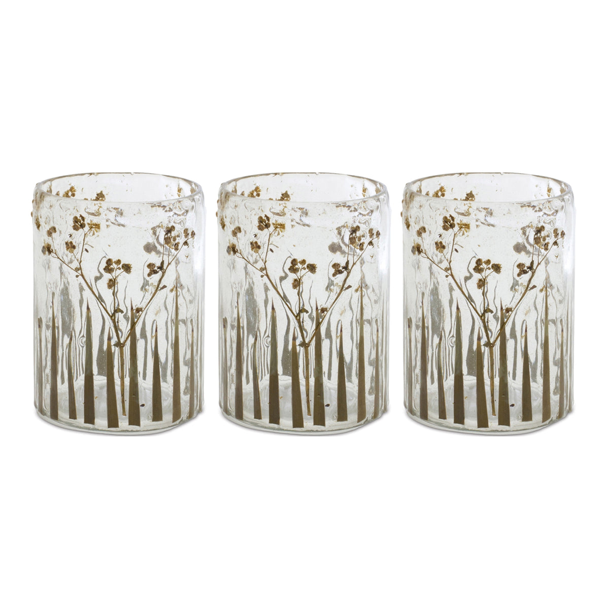 Dried Floral Glass Candle Holder (Set of 3) — additional view