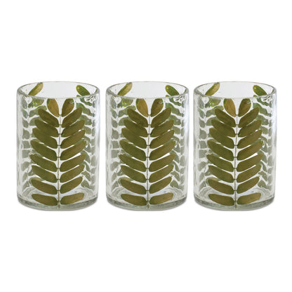 Dried Leaf Glass Candle Holder (Set of 3) — additional view