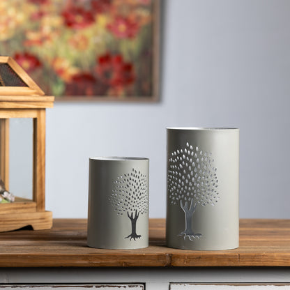 Punched Metal Tree Candle Holder (Set of 2) — additional view
