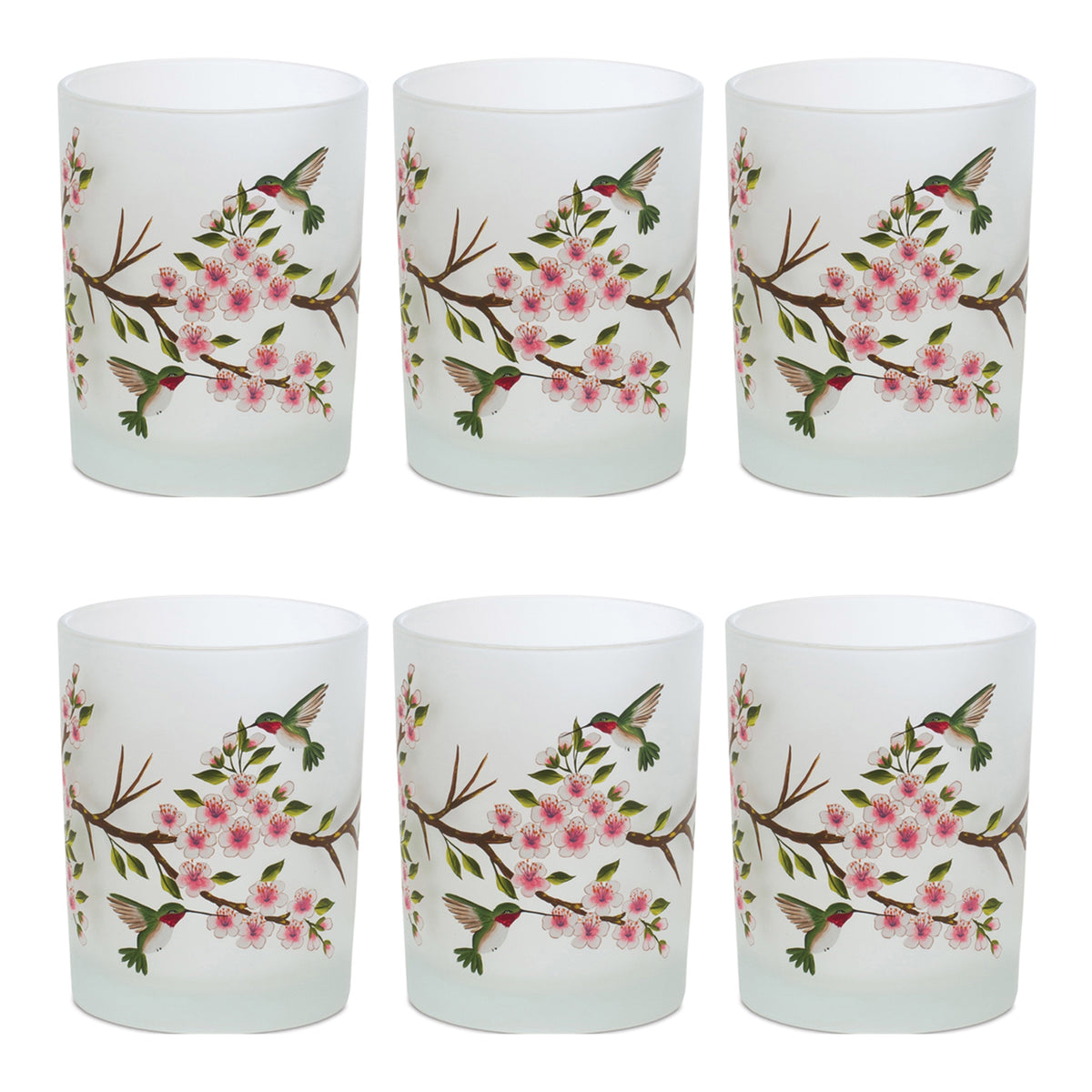 Glass Hummingbird Votive Candle Holder (Set of 6) — additional view