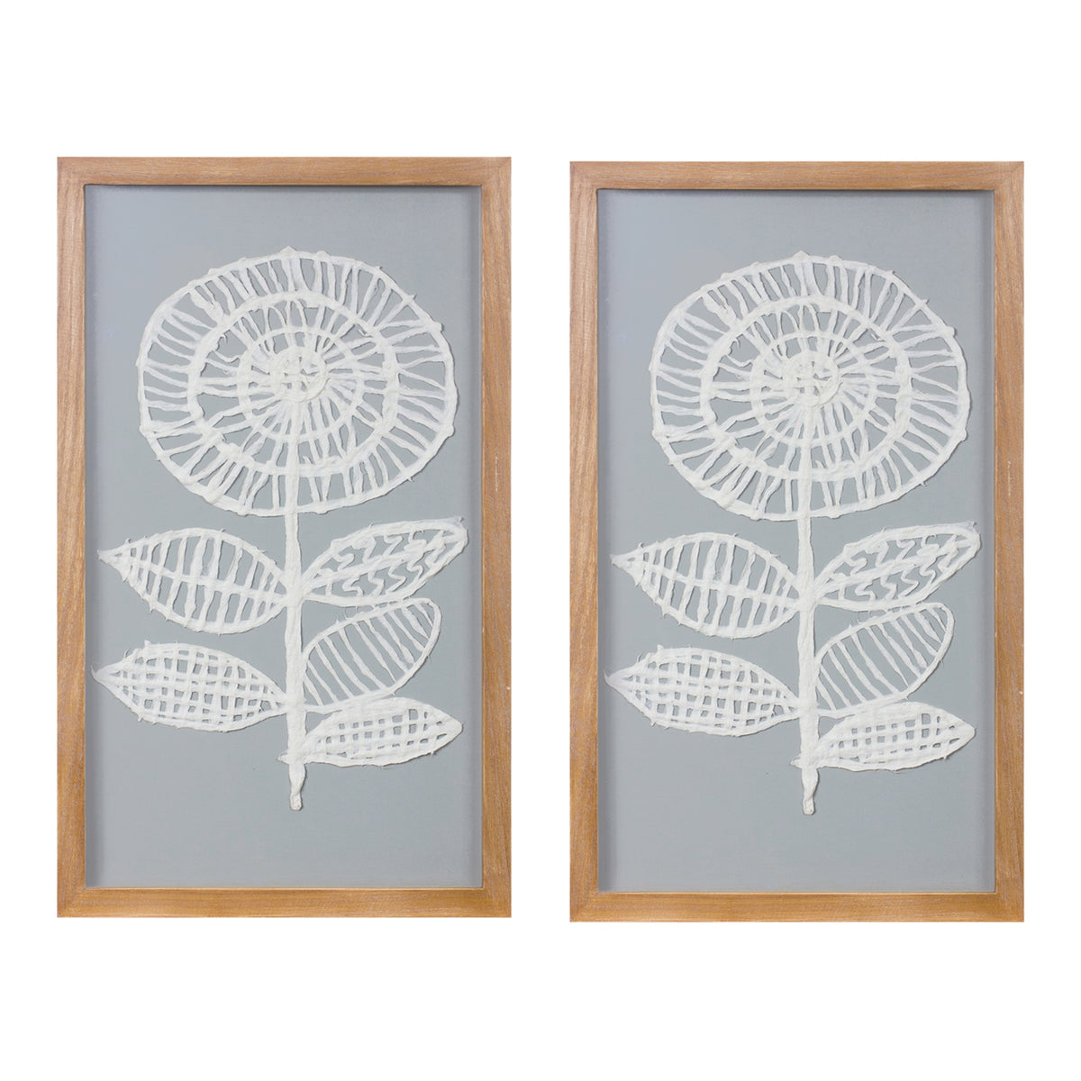 Framed Paper Mache Flower Wall Art (Set of 2) — additional view