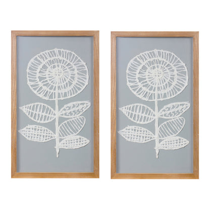 Framed Paper Mache Flower Wall Art (Set of 2) — additional view