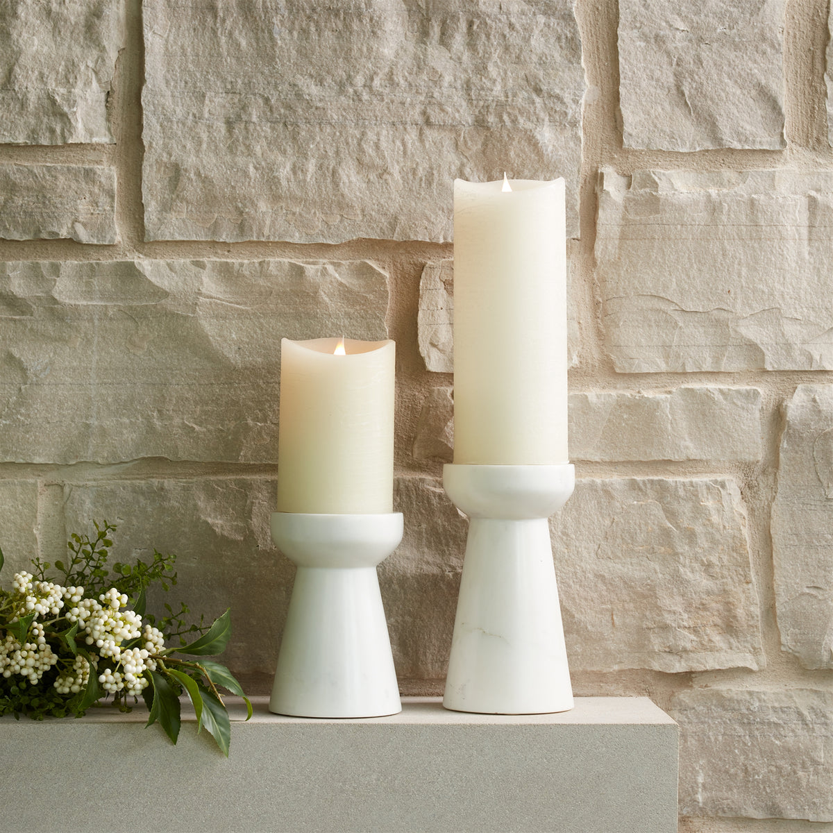 Modern Marble Candle Holder (Set of 2) — additional view