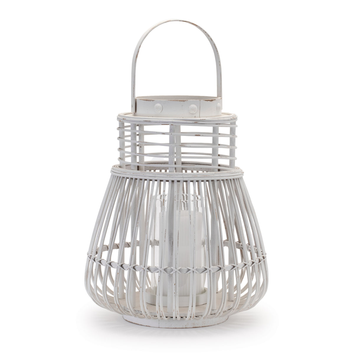 Woven Rattan Lantern 14.5"H — additional view