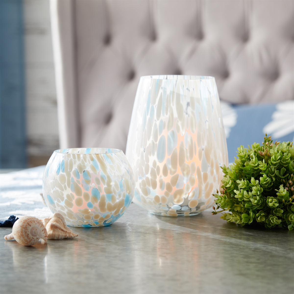 Painted Glass Candle Holder Vase (Set of 4) — additional view
