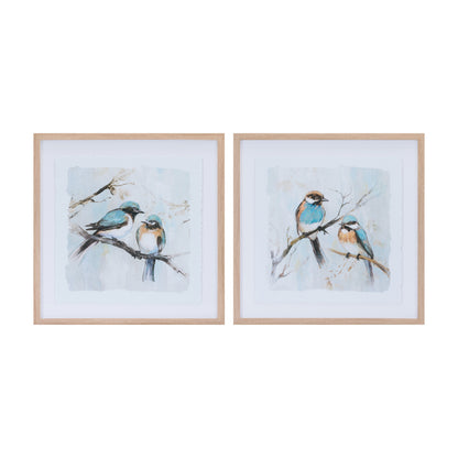 Framed Bird Couple Wall Print (Set of 2)