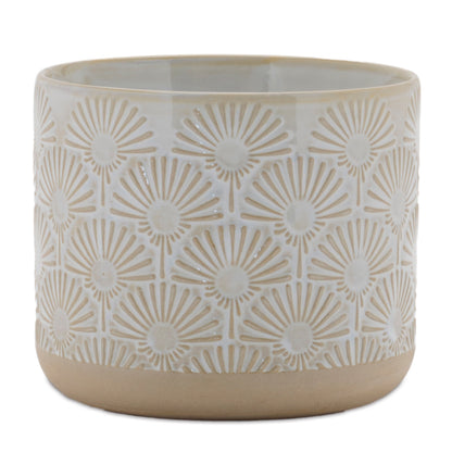 Porcelain Geometric Patterned Planter (Set of 2) — additional view
