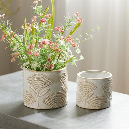 Porcelain Floral Patterned Planter (Set of 2) — additional view