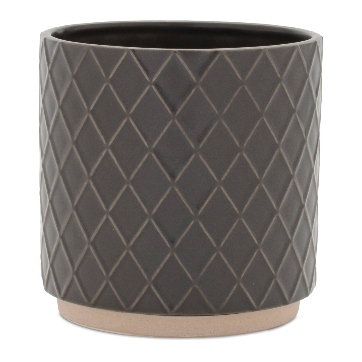 Ceramic Diamond Pattern Planter (Set of 2) — additional view