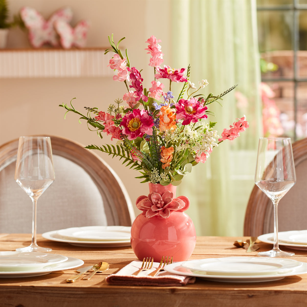 Storeware Bud Vase with Floral Accent (Set of 2) — additional view
