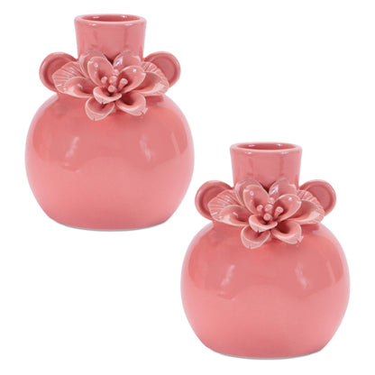 Storeware Bud Vase with Floral Accent (Set of 2) — additional view
