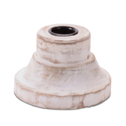 Taper Candle Holder 2.5"H Wood