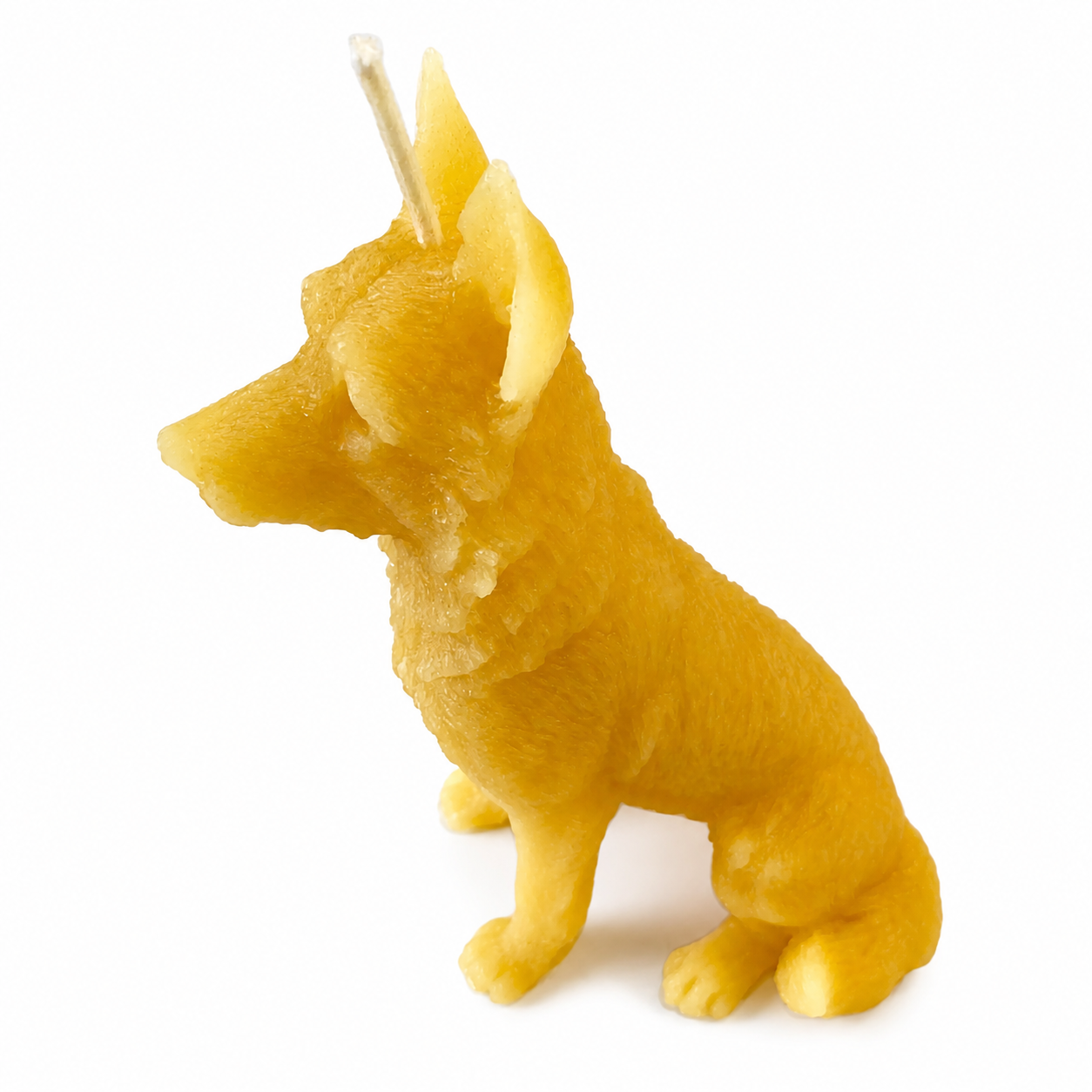 German Shepherd Puppy Beeswax Candle