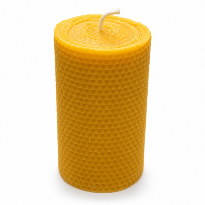 Large Honeycomb Beeswax Pillar Candle