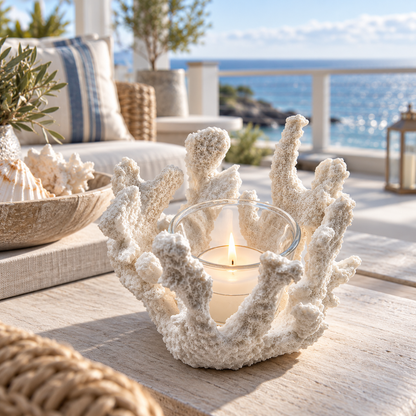 White Coral Tealight Candle Holder