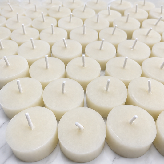 White Refill Tealight Beeswax Candles