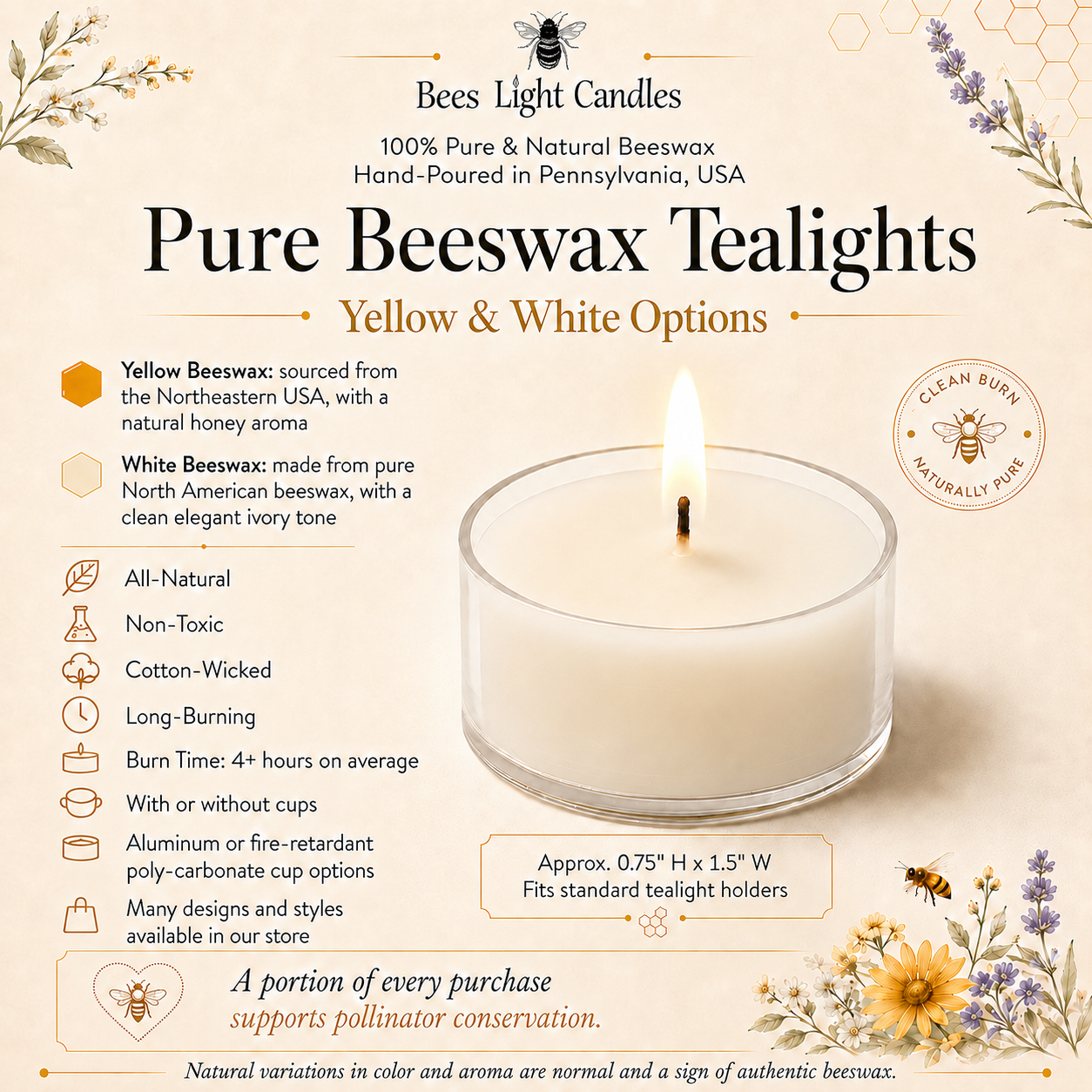 Tealight Candles Multicolor 6 or 12 Pack