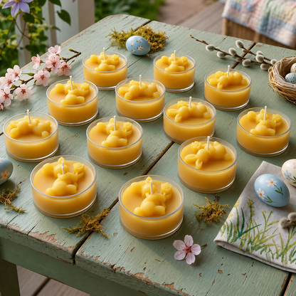 Bunny Rabbit Tealight Beeswax Candles