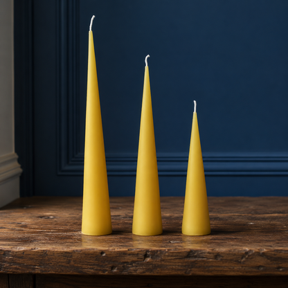 Beeswax Cone Candle Set