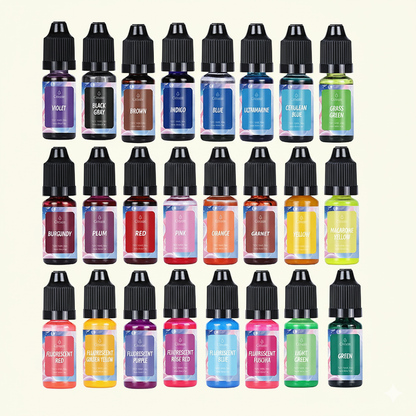 Natural Liquid Candle Pigment Set 24 Rich Colors Dye Colorant