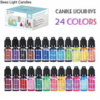 Natural Liquid Candle Pigment Set 24 Rich Colors Dye Colorant
