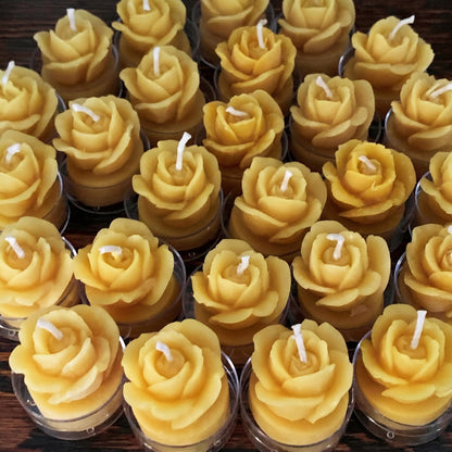 Rose Beeswax Tealight Candles