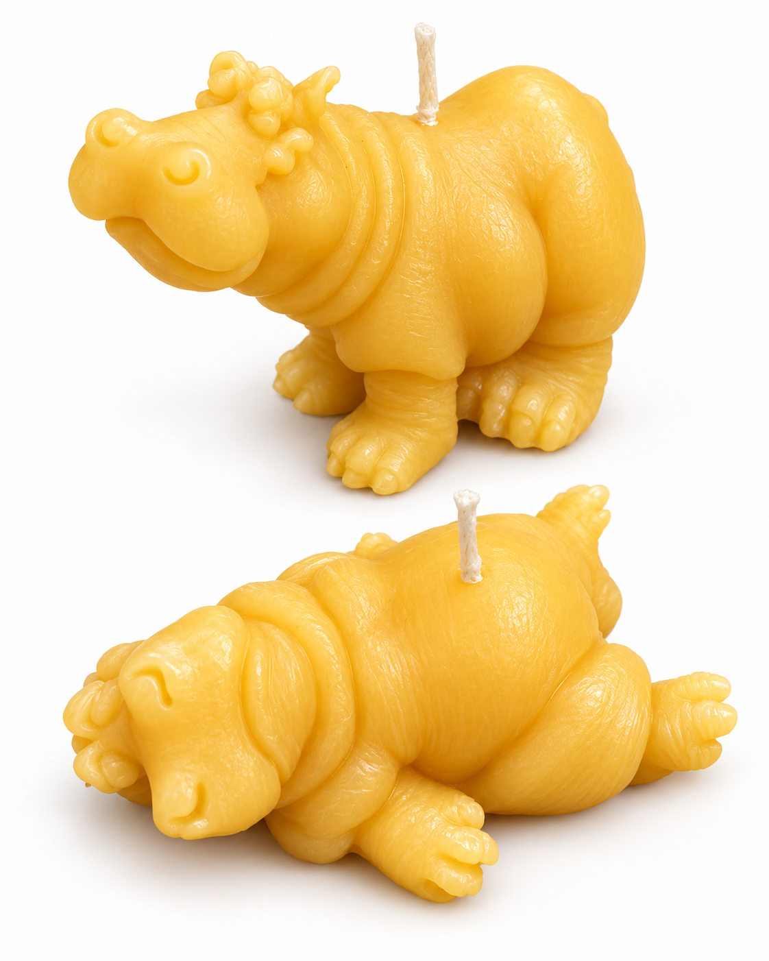 Hippo Buddies Beeswax Candles