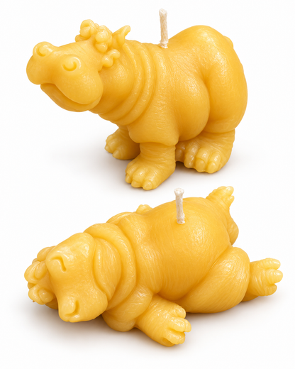 Hippo Buddies Beeswax Candles