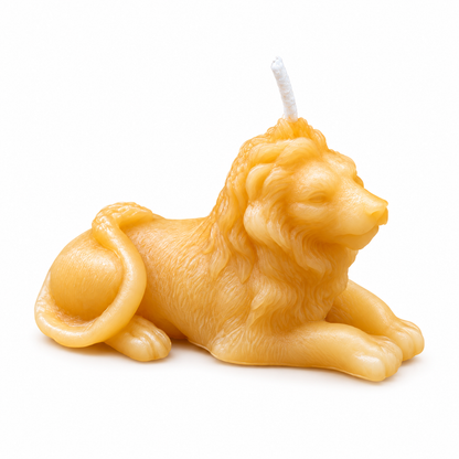 Lion Beeswax Candle