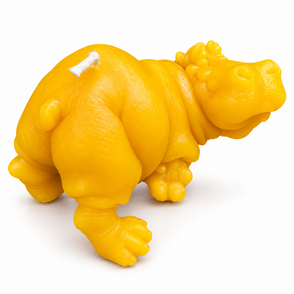 Hippopotamus Beeswax Candle