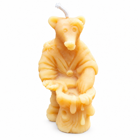 Big Bear Honeypot Beeswax Candle