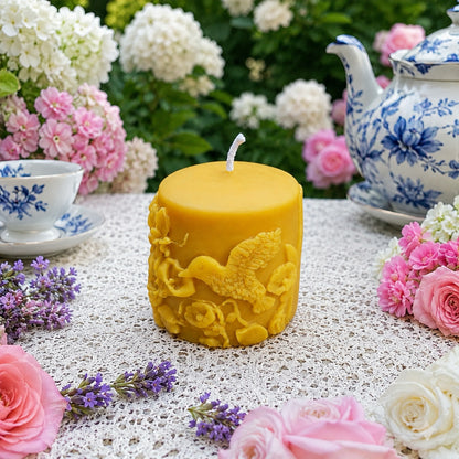 Butterfly | Hummingbird | Flower | Beeswax Pillars