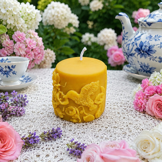 Butterfly | Hummingbird | Flower | Beeswax Pillars