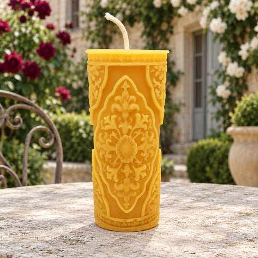 French Country Beeswax Pillar Candles