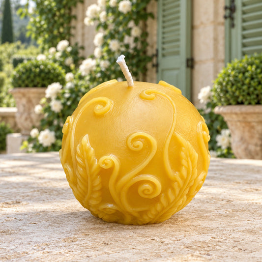 Fern Ball Beeswax Candle