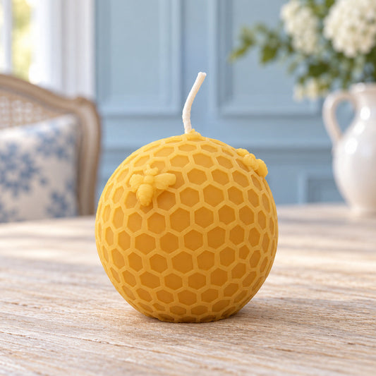 Honeycomb Ball Beeswax Candle
