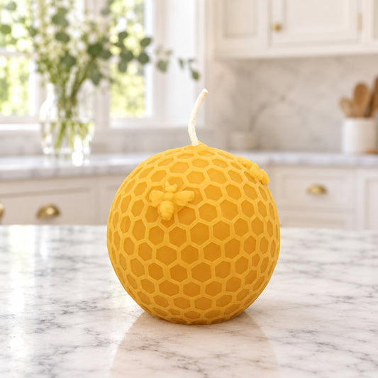 Honeycomb Ball Beeswax Candle